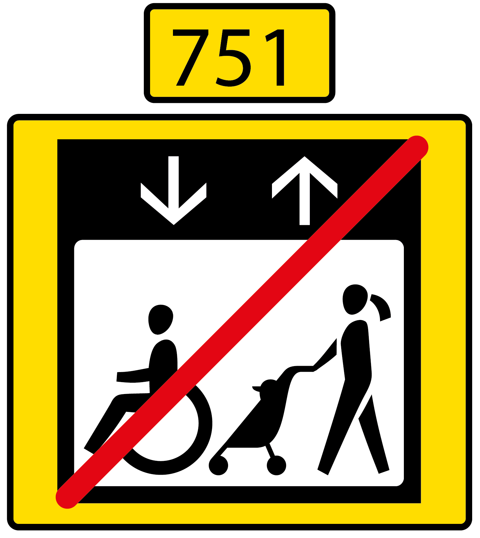 Ascenseur 751 hors d'utilisation