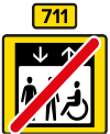 Ascenseur 711 hors d'utilisation