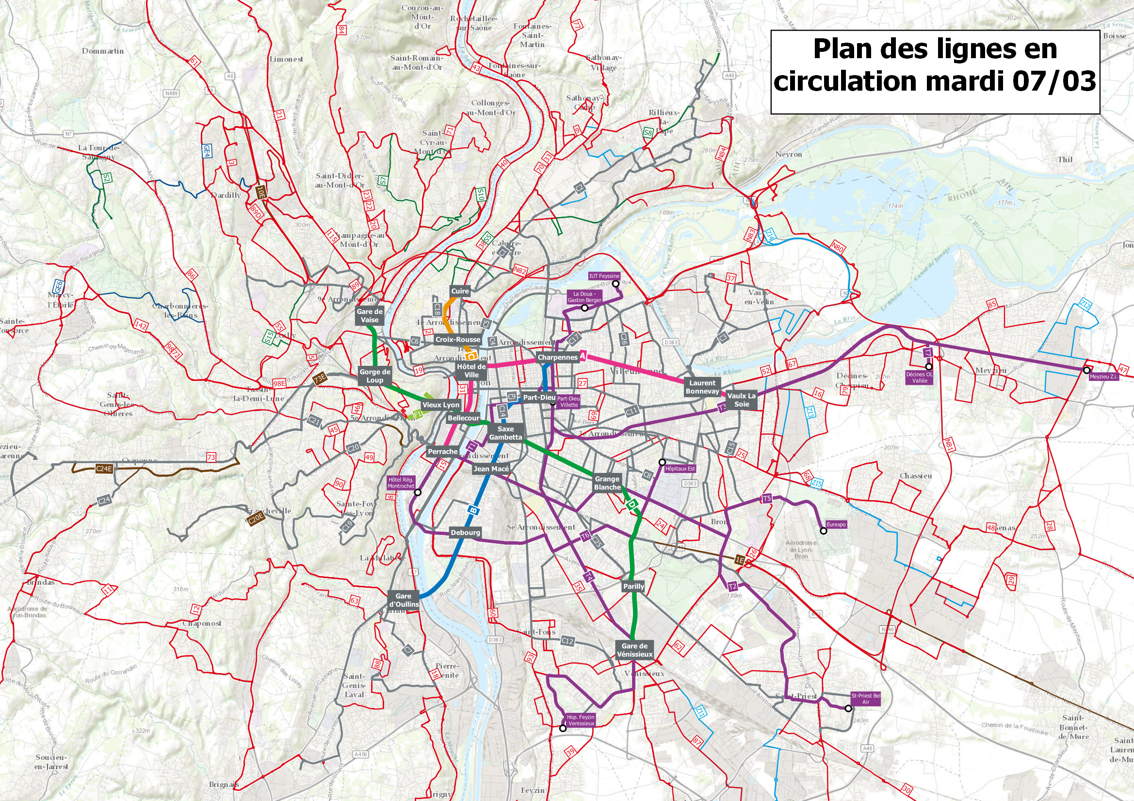 Transports en commun à Lyon : les perturbations des TCL pour la journée de manifestation du 7 mars Greve_2023_03_07