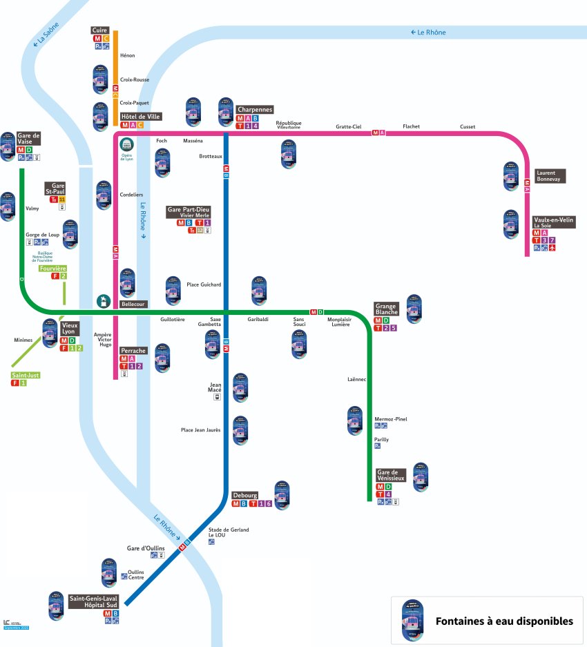 Plan du métro Fontaine