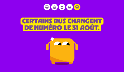 Certains bus changent de numéro le 31 août